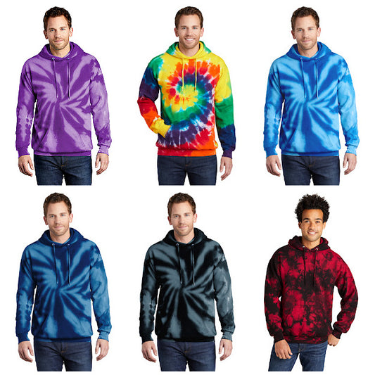 Port and Company Tie Dye Hoodies - 24 pieces