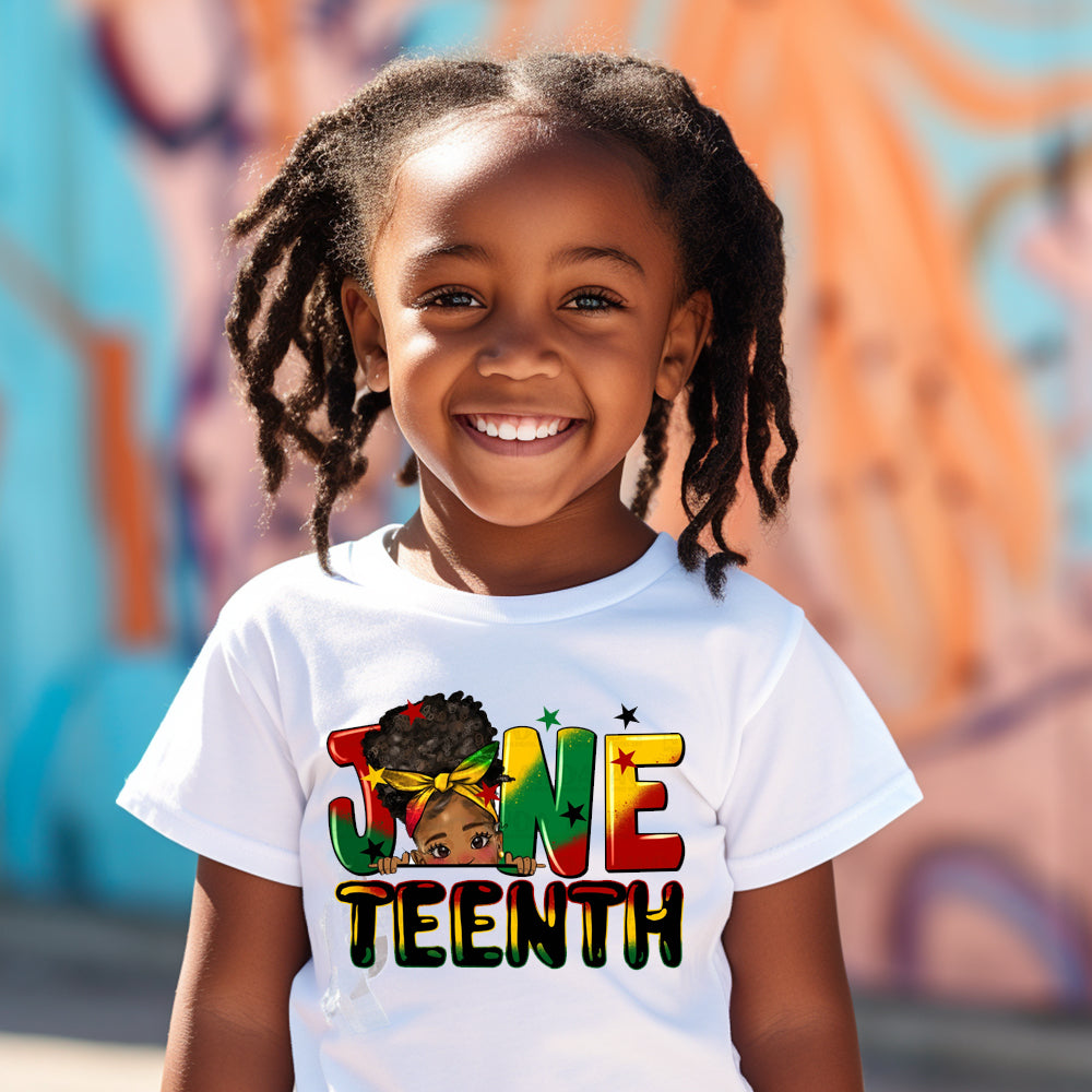 Juneteenth Peekaboo Girl DTF Transfer