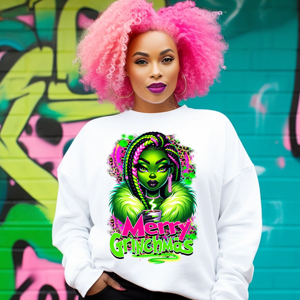 Merry Grinchmas Pink Girl DTF Transfer