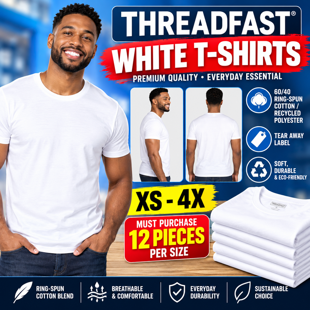 ✨Wholesale✨ Threadfast White T-Shirts