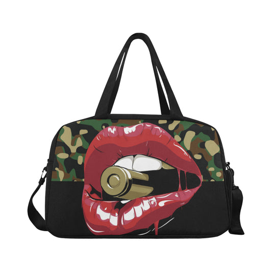 Army Camo Lips Weekend Handbag