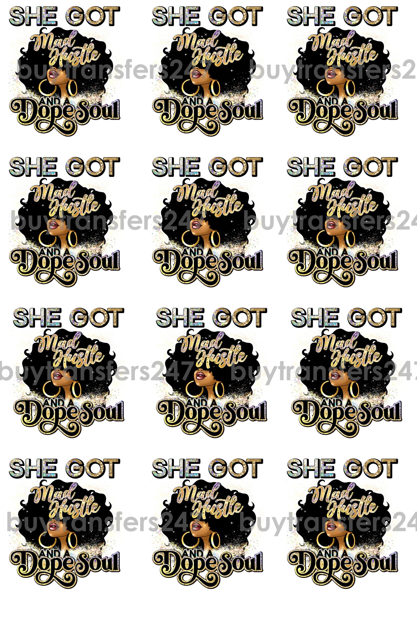 Dope Soul DTF Transfer - gold