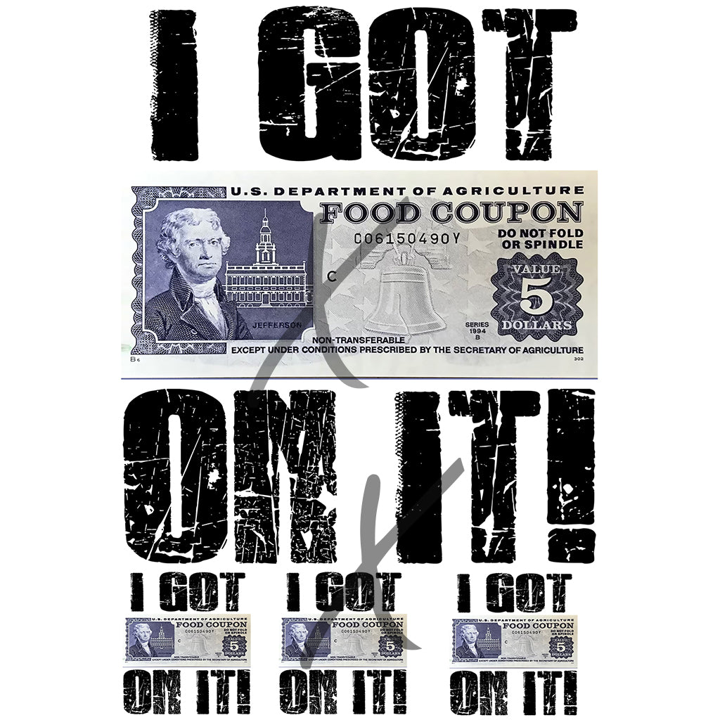 5 on It Black DTF Transfer-sale