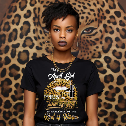 April Girl Cheetah Lipstick DTF Transfer