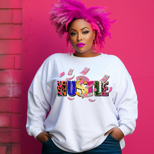 Hustle Fucshia DTF Transfer