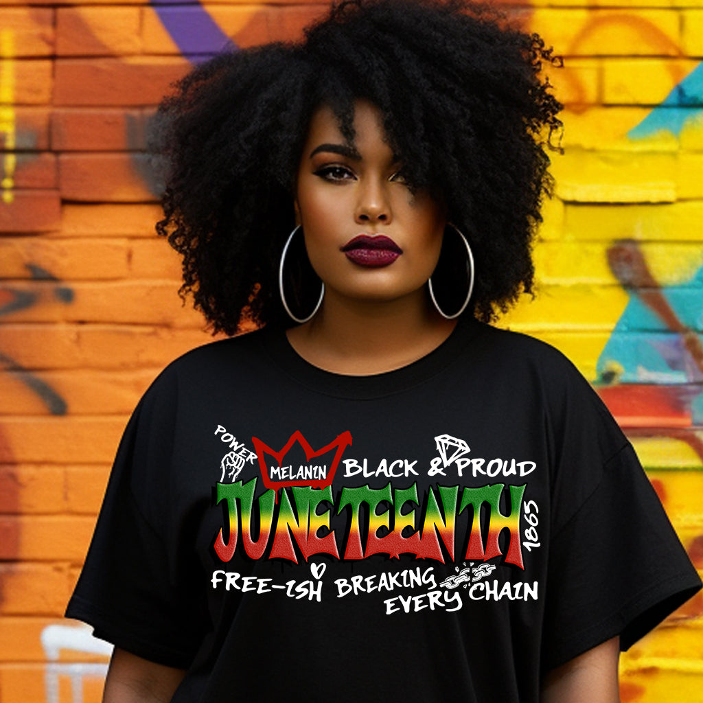 Juneteenth Graffiti DTF Transfer-white