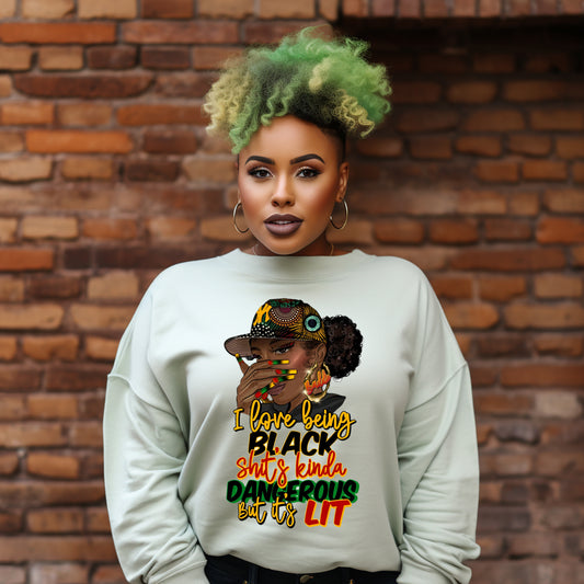 Love Being Black Baddie DTF Transfer