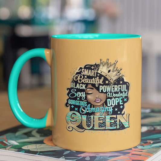 Amazing Queen Teal Mug UV DTF Stickers