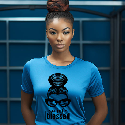 Simply Blessed Straight Bun Screen Print Transfer