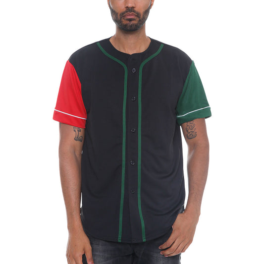 8 Piece Minimum Black Green Red Baseball Jersey