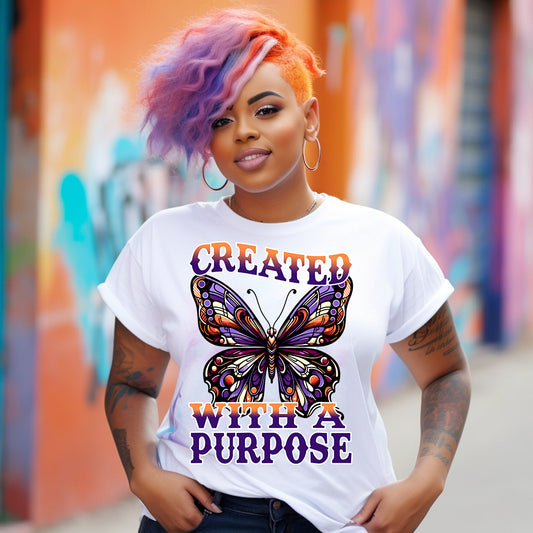 Created With a Purpose DTF Transfer - Purple