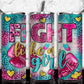 Fight Girl 20 oz UV DTF Tumbler Full Wrap