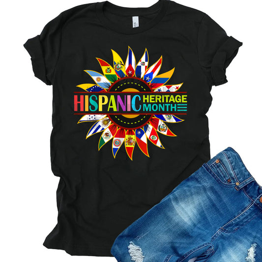 Hispanic Heritage Month Flower DTF Transfer
