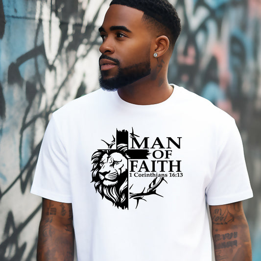 Man of Faith Lion Screen Print Transfer
