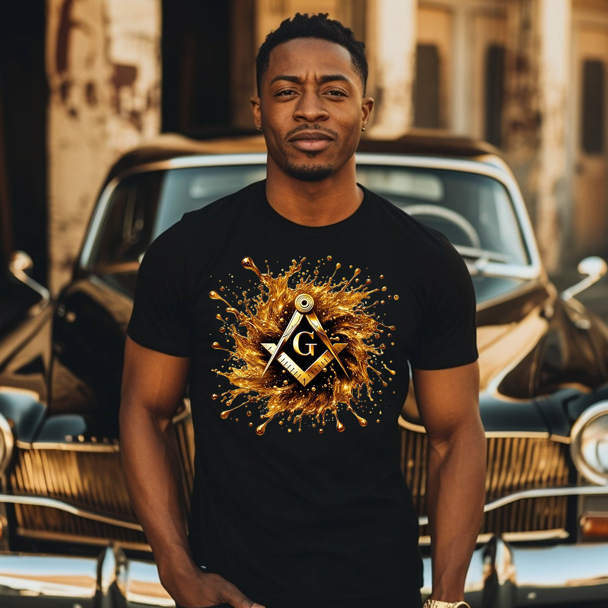 Masonic Gold Splash-1 DTF Transfer
