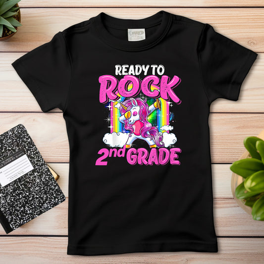 Ready to Rock 2nd Grade Unicorn Dab DTF Transfer