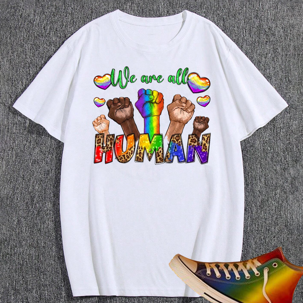 We Are All Human Fists LGBTQ DTF Transfer