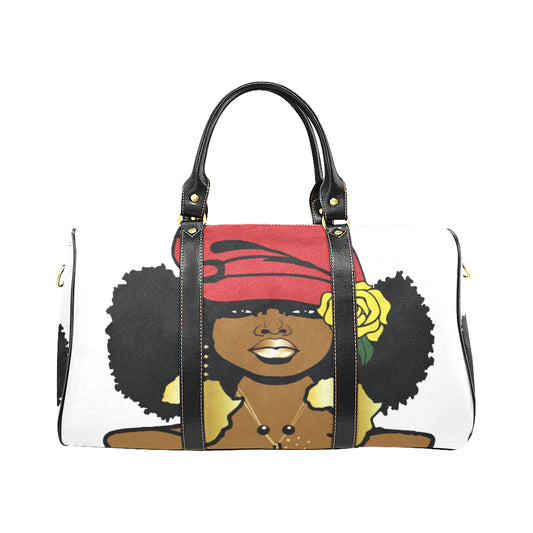 Afro Beauty White Travel Bag