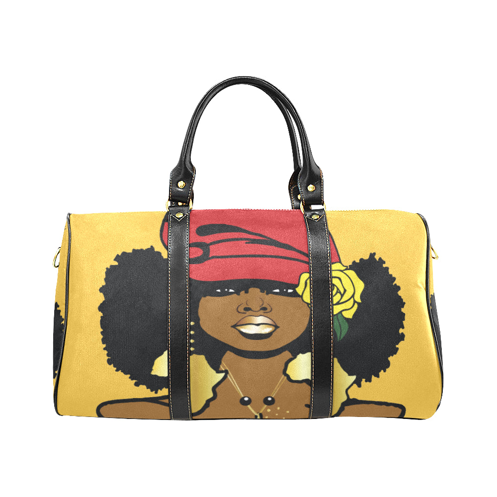 Afro Beauty Gold Travel Bag