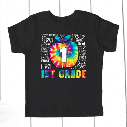 1st Grade Tie Dye Apple DTF Transfer
