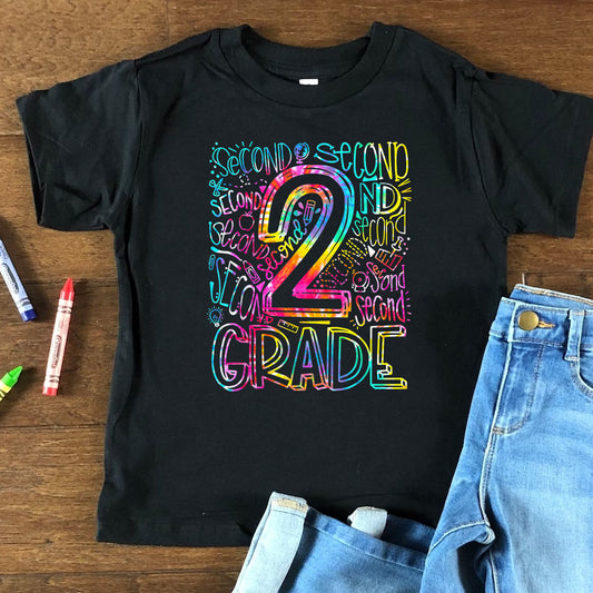 2nd Grade Tie Dye DTF Transfer