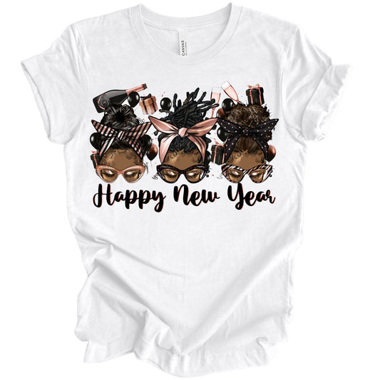 3 Women New Year Pink DTF Transfer