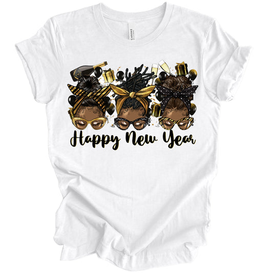 3 Women New Year Gold Sublimation Transfer
