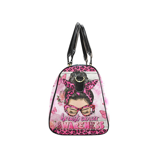 Brunette Breast Cancer Awareness Travel Bag