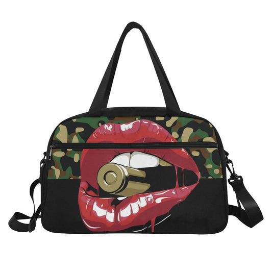 Army Camo Lips Weekend Handbag