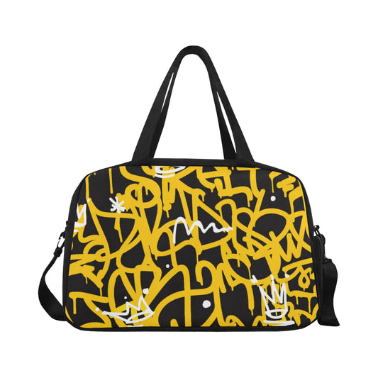Yellow Graffiti Weekend Handbag