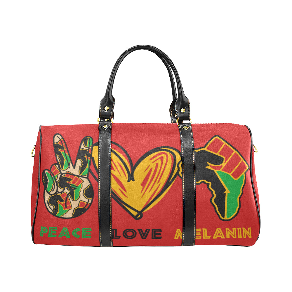 Peace Love Melanin - Red Travel Bag