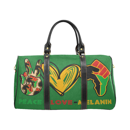 Peace Love Melanin - Green Travel Bag