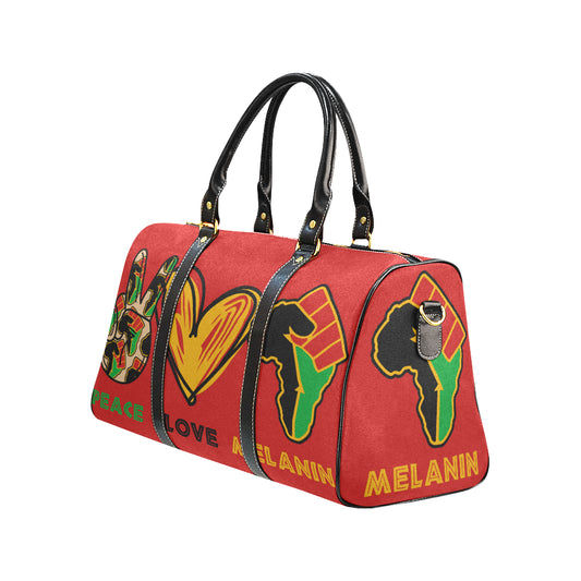 Peace Love Melanin - Red Travel Bag