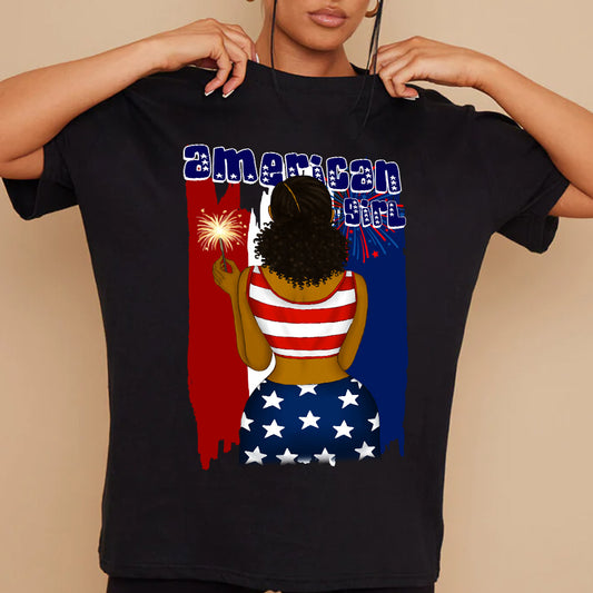 American Girl Braids DTF Transfer