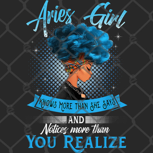 Aries Girl DTF Transfer