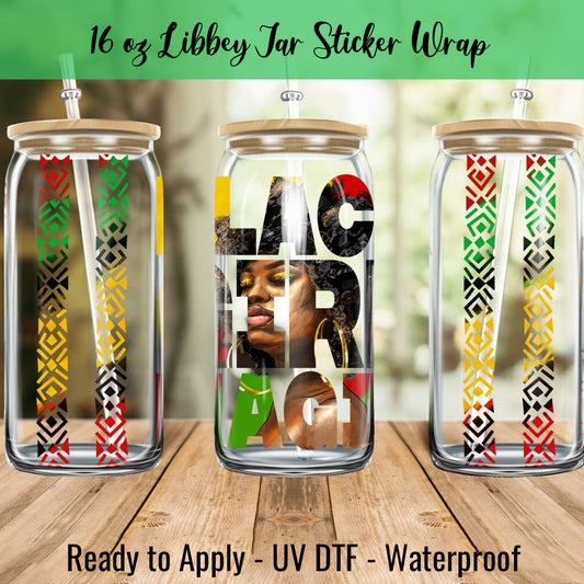 Black Girl Magic4 16 Oz UV DTF Sticker Wrap