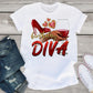 Birthday Diva Red Shoes Wine DTF Transfer