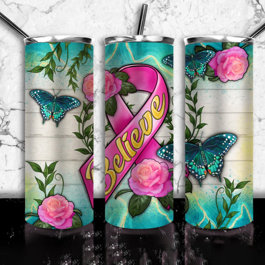 Believe 20 oz UV DTF Tumbler Full Wrap