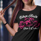 Biker Hair Pink Bike DTF Transfer