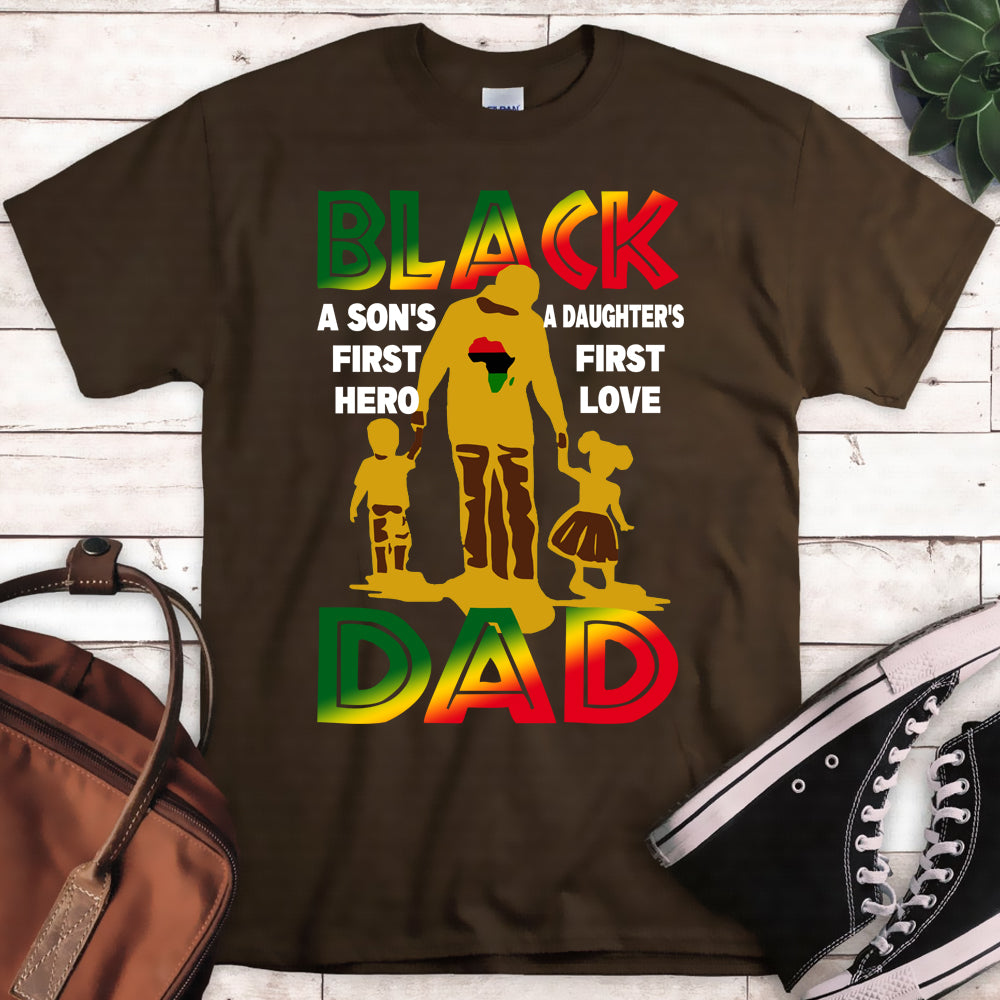 Black Dad Hero Love DTF Transfer