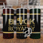 Black Royalty Script 20 oz UV DTF Tumbler Full Wrap Gold Black
