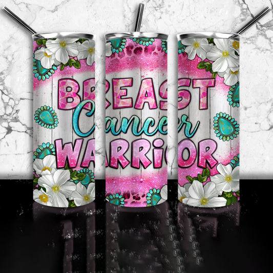 Breast Cancer Warrior Sublimation Tumbler Transfer