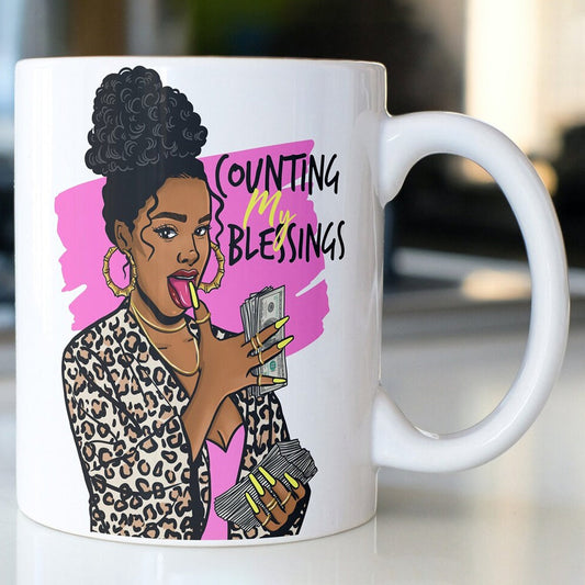 Count Blessings Mug Sublimation Transfer