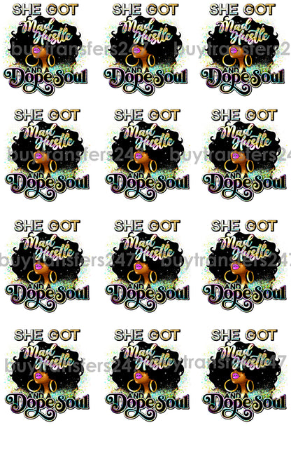 Dope Soul DTF Transfer - silver