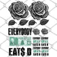 Everybody Eats B Black DTF Transfer Kit