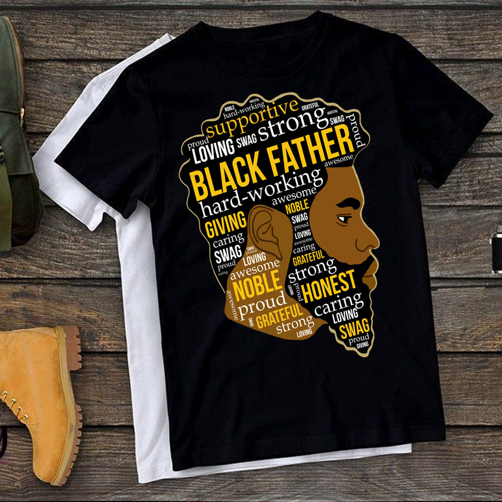 Black Father DTF Transfer - gold
