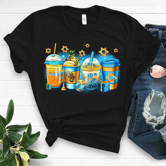 Hanukkah Coffee DTF Transfer