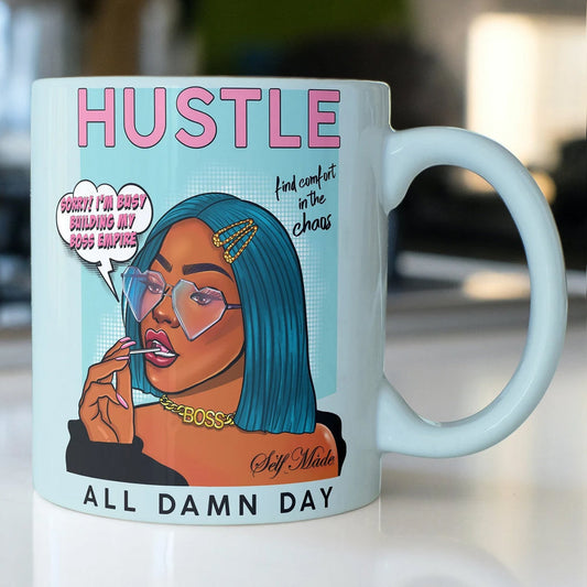 Hustle All Day Mug Sublimation Transfer