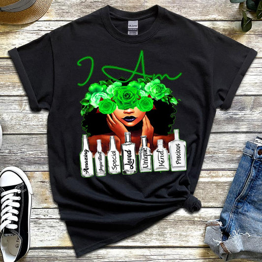 I Am DTF Transfer - green