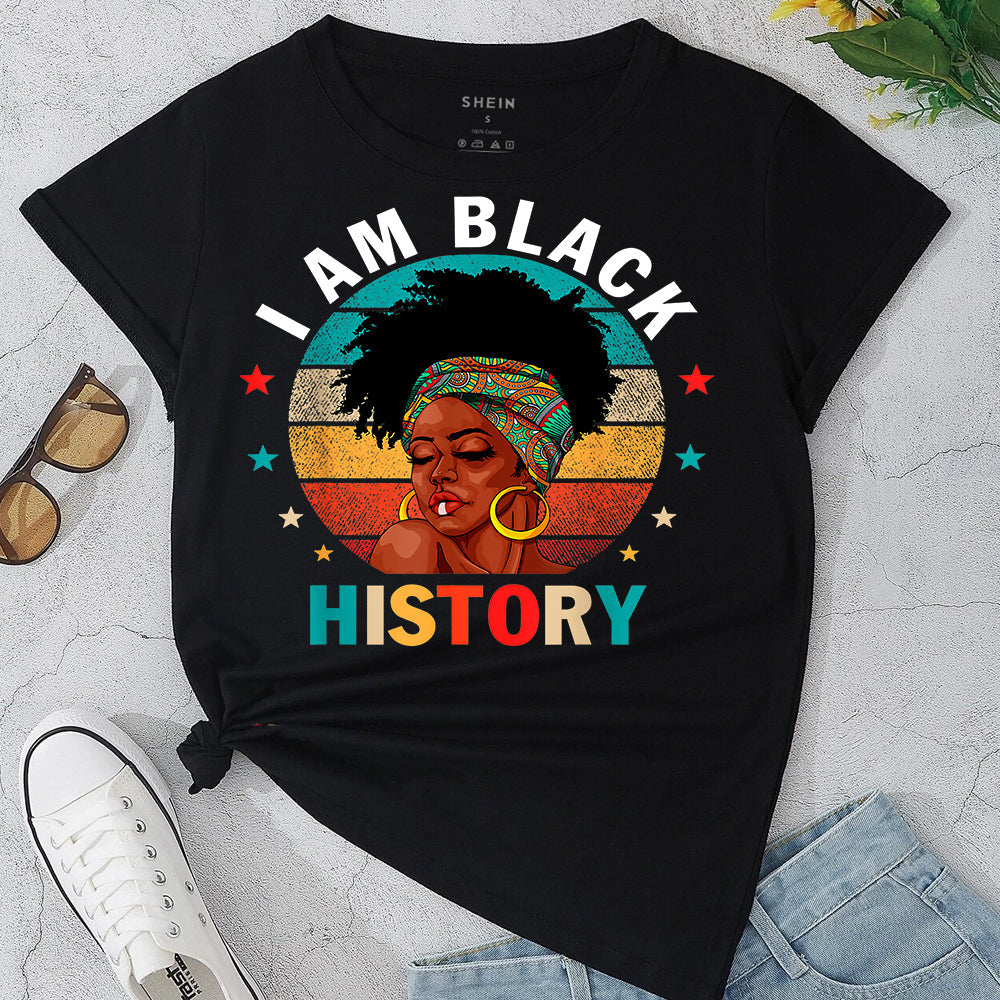 I Am Black History Retro Sun DTF Transfer